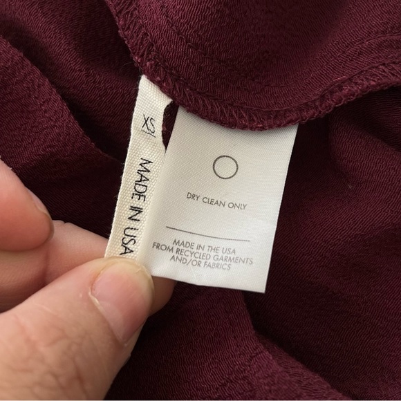 Reformation Amelia Backless Mini Dress in Burgundy - Picture 3 of 7